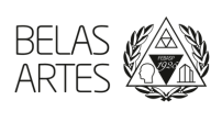 Um logotipo em preto e branco para uma empresa chamada Belas Artes.