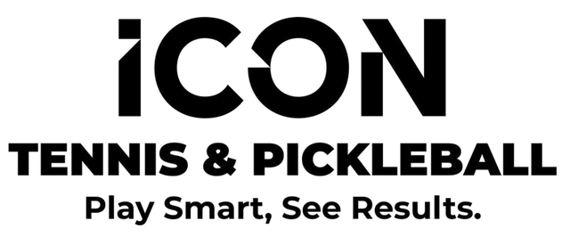 ICON Tennis & Pickleball logo with tagline “Play Smart, See Results.”