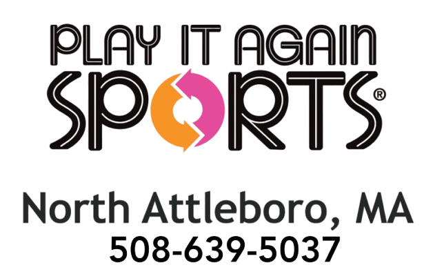 Play It Again Sports logo with North Attleboro, MA and phone number 508-639-5037