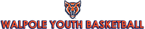 Walpole Youth Basketball logo with a fox head above red and blue text