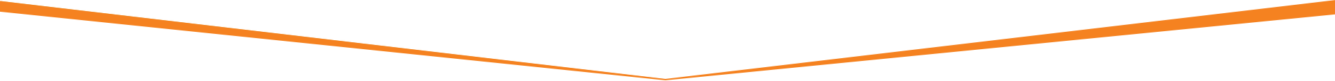 Abstract orange wavy line across the top on a white background