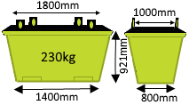 1.5m³ Skip Bin — Suncoast Skips in Coolum Beach, QLD