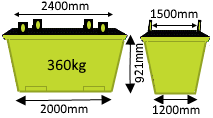 3m³ Crane Bin — Suncoast Skips in Coolum Beach, QLD