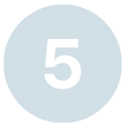 The number five is written in a white circle on a white background.