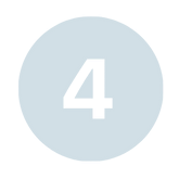 The number four is in a white circle on a white background.