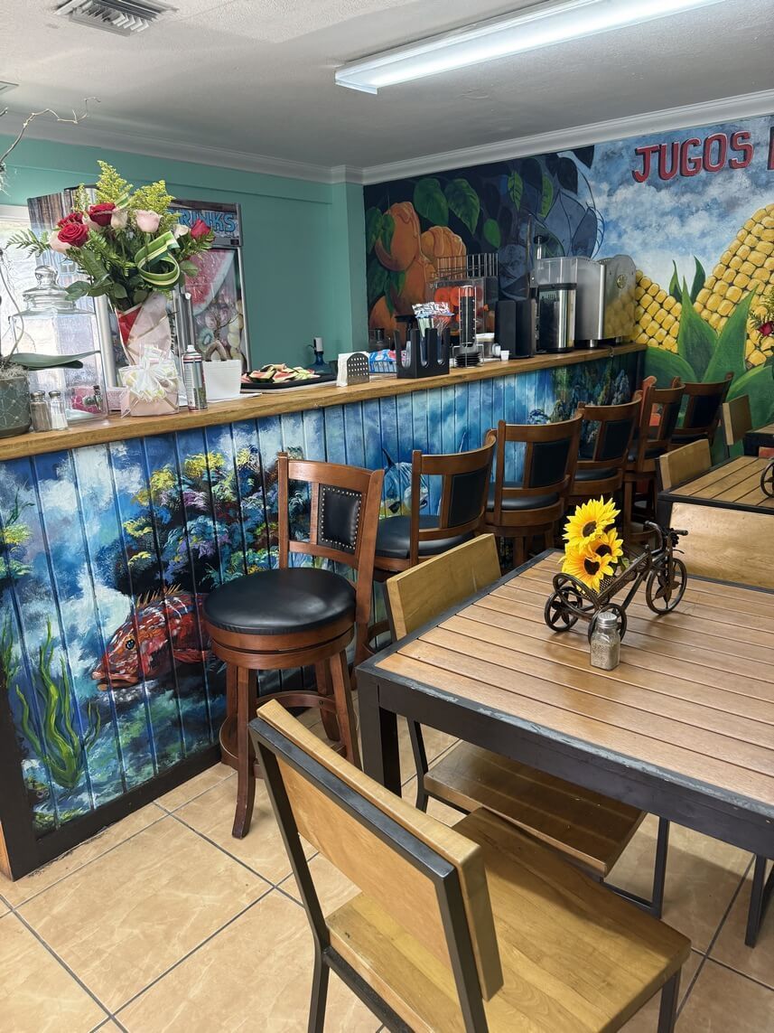 Rancho Viejo fruit market and cafe serving , fresh fruit and food