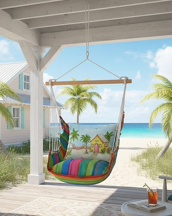 Swing Chair with cushions sold at Island Vibes Key Largo Florida Boutique