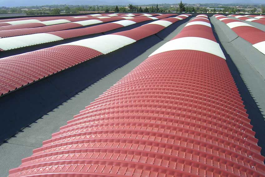 coperture industriali a Bergamo color mattone