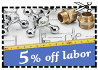 5 Percent off Labor Promo — Plumbing in Pasadena, CA 5 Percent off Labor Promo — Plumbing in Pasadena, CA