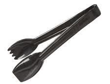 Pinzas para servir de plástico negro.