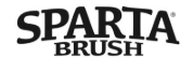 Logotipo de Sparta Brush, texto negro en negrita sobre fondo blanco.
