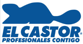 Blue beaver logo with text