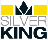 Logotipo de Silver King. Corona azul oscuro y texto