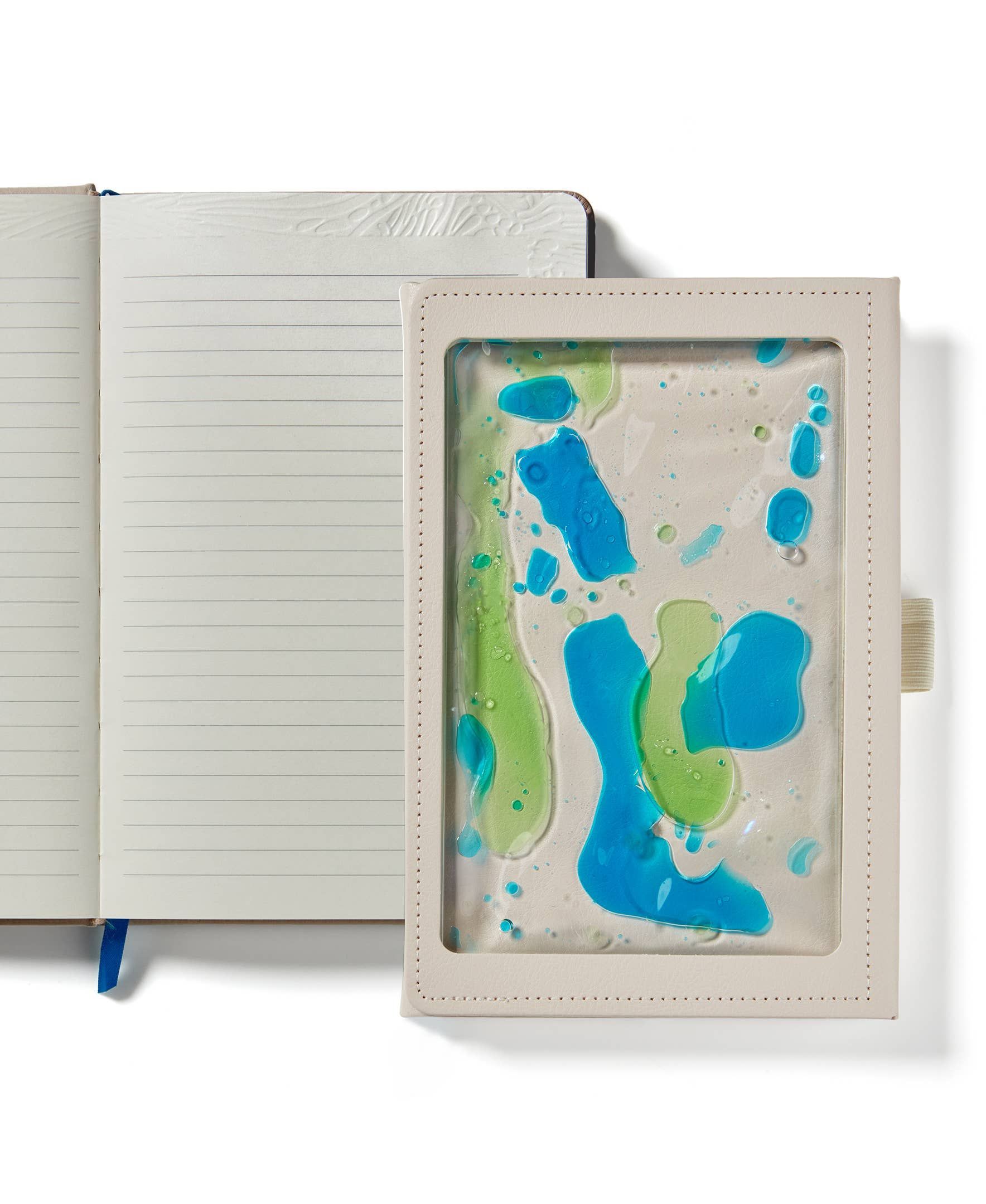 A notebook with a picture inside of it
