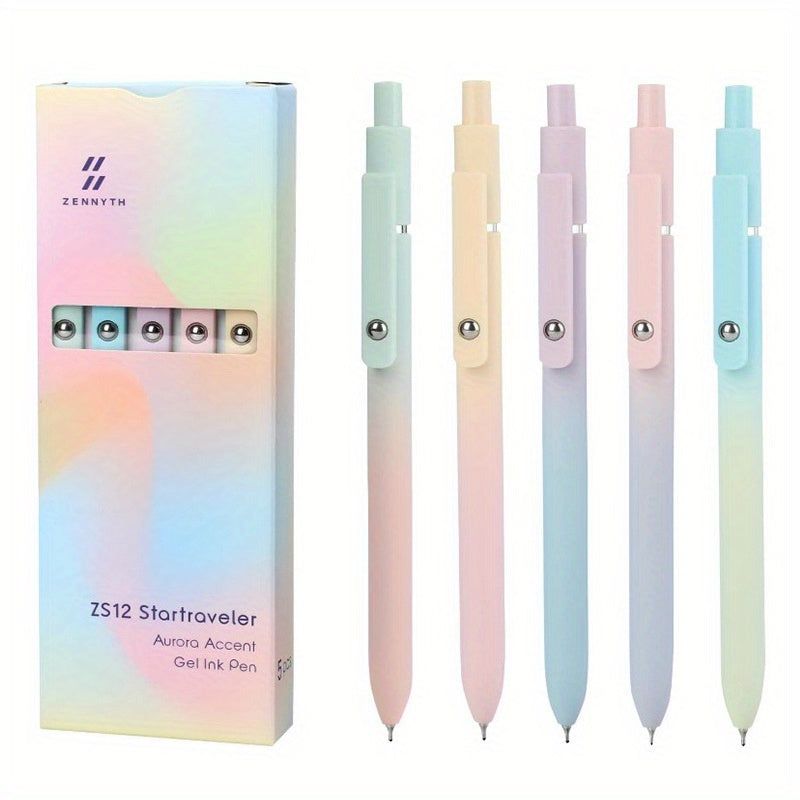 A box of pastel colored gel ink pens