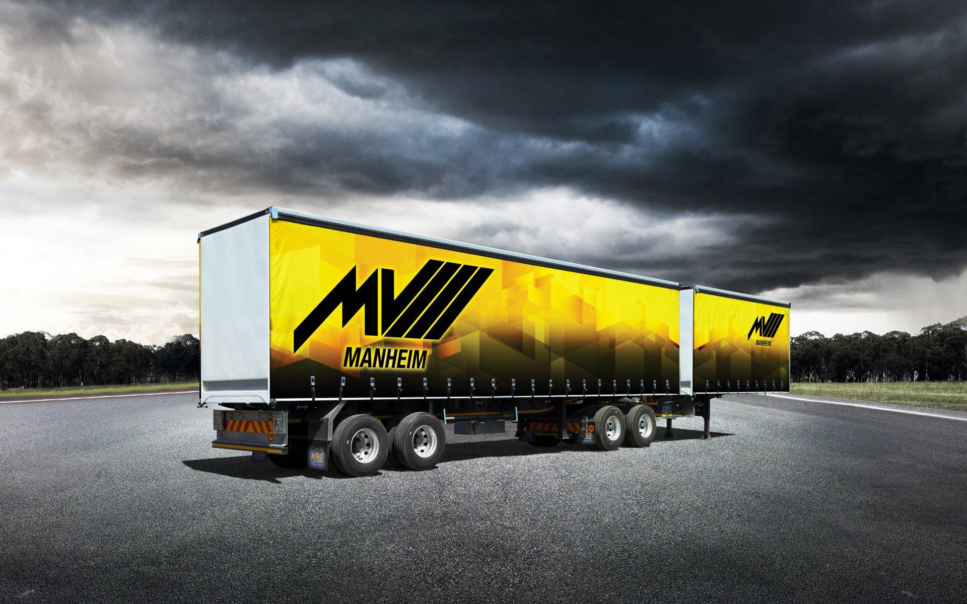 LKDA Drive Tautliner Printed Curtains