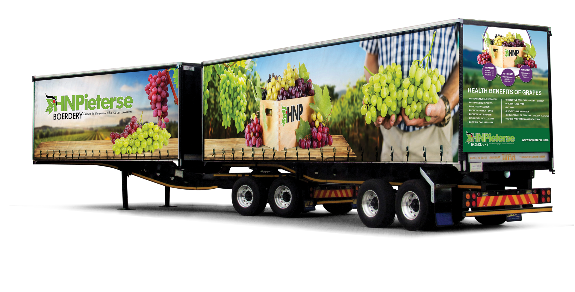 LKDA Drive - HN Pieterse Branding partner. Tautliner Printed Trailer Curtains.