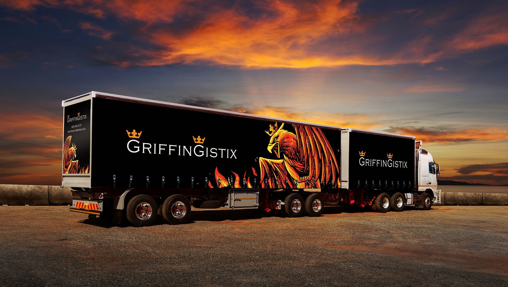 LKDA Drive Tautliner Printed Curtains