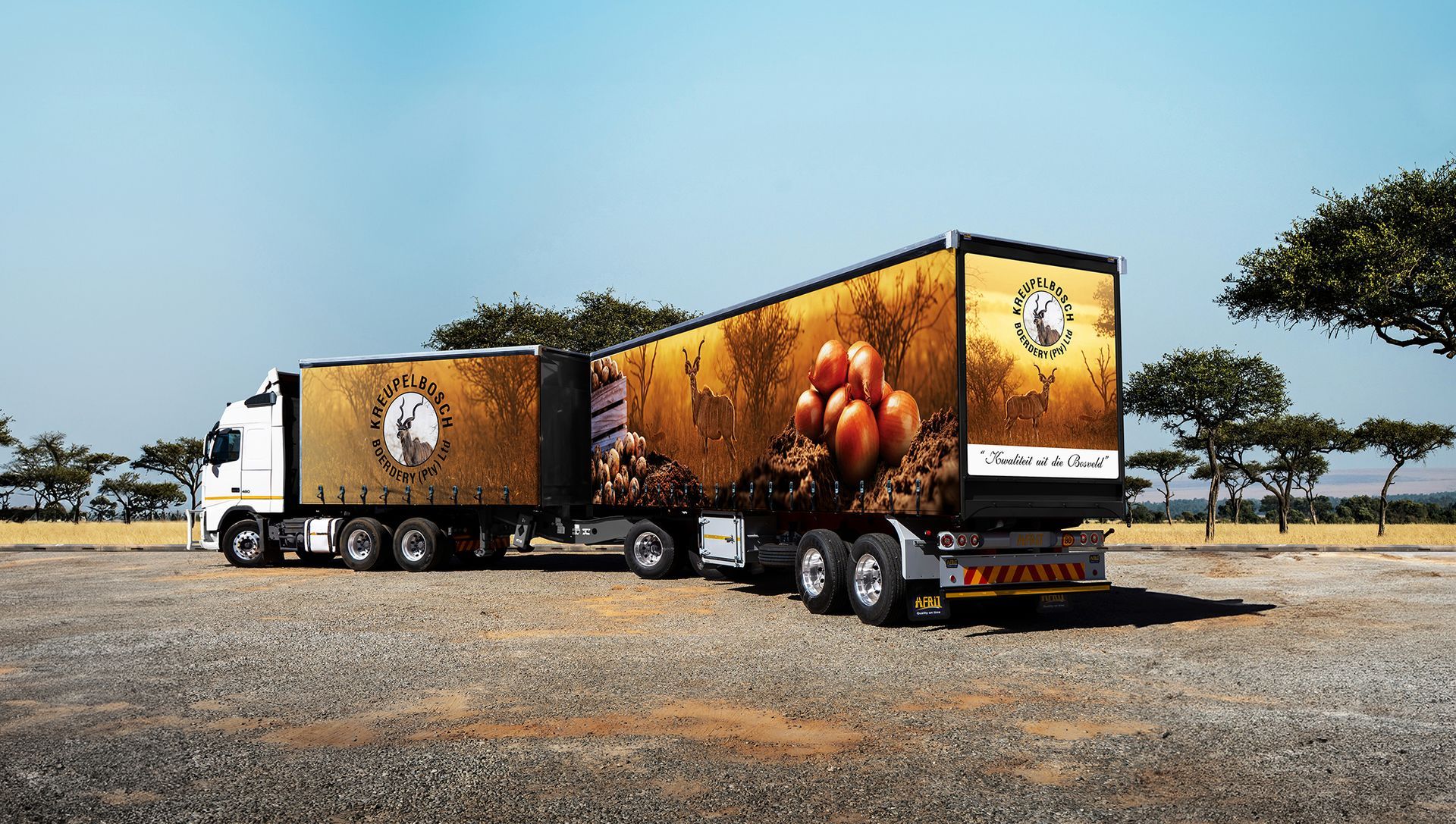 LKDA Drive Tautliner Printed Curtains