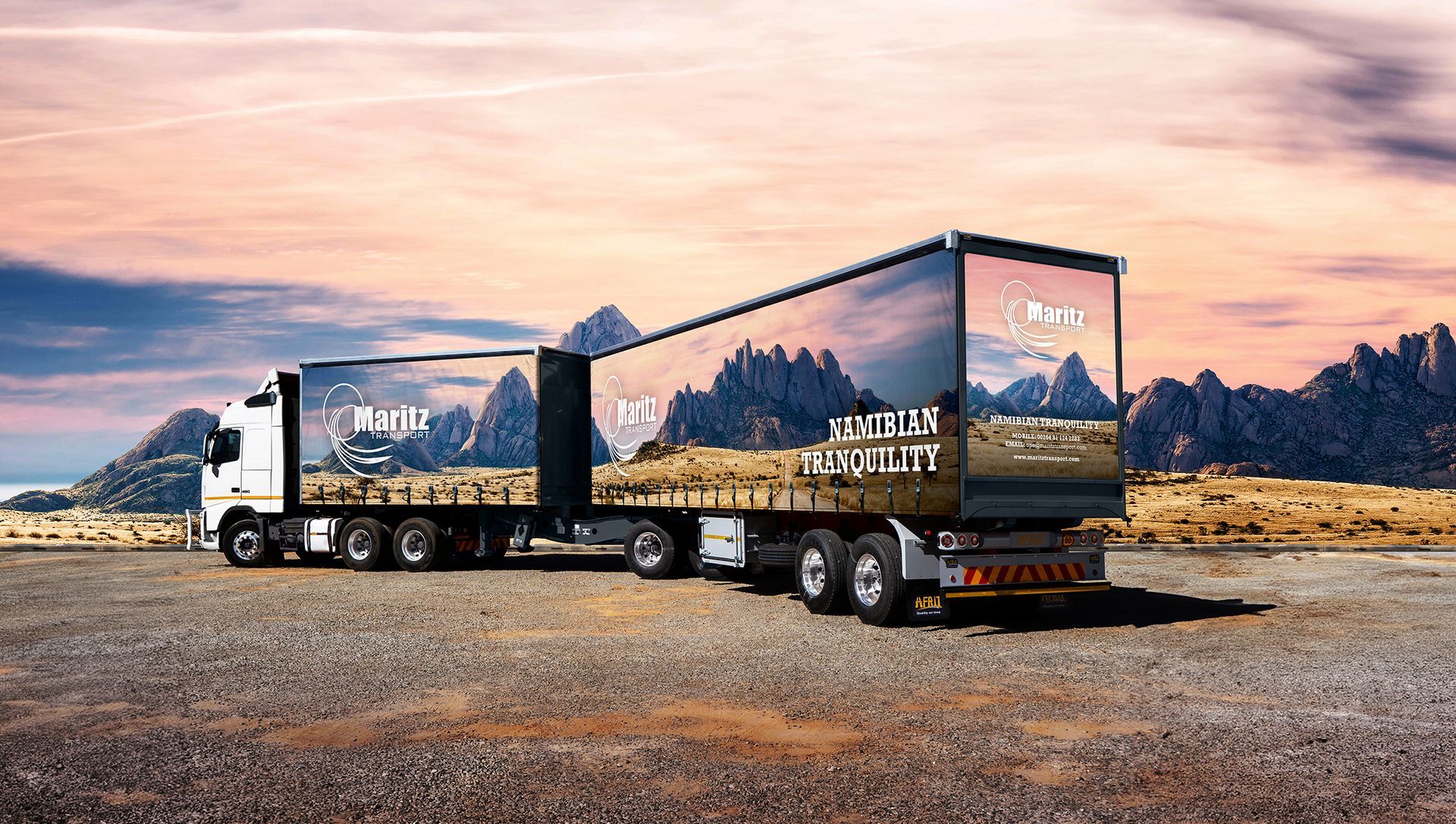 LKDA Drive Tautliner Printed Curtains