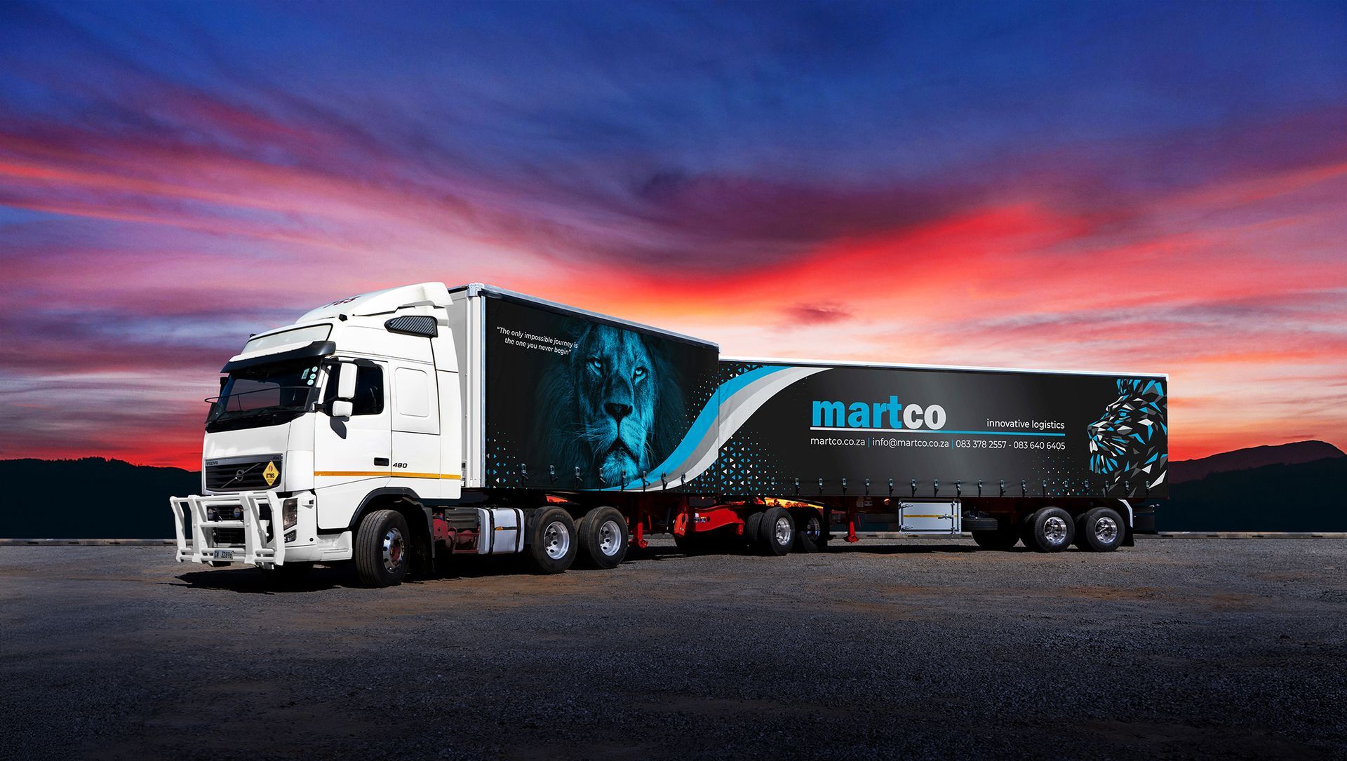 Tautliner Printed Trailer Curtains.