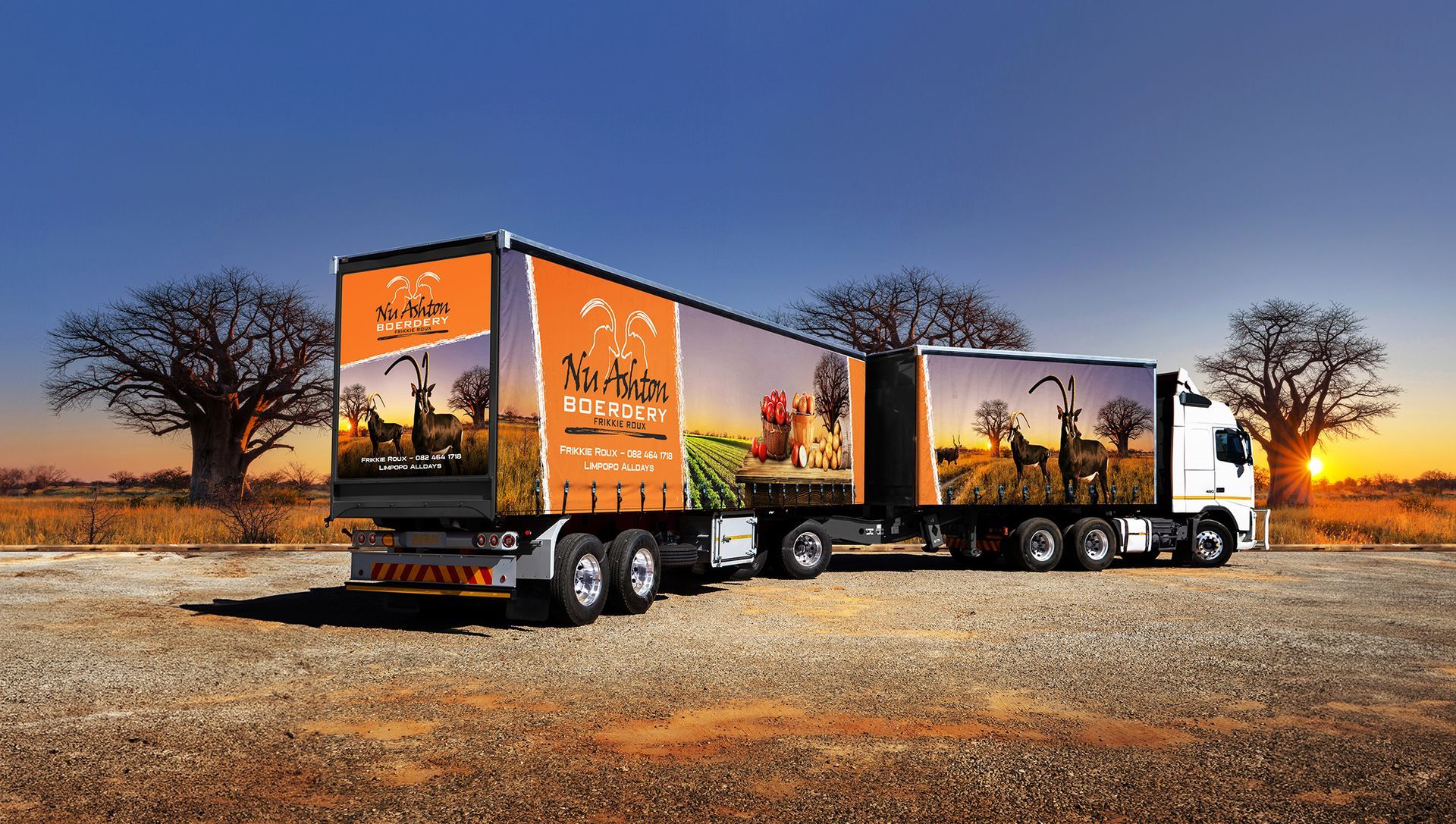 LKDA Drive Tautliner Printed Curtains