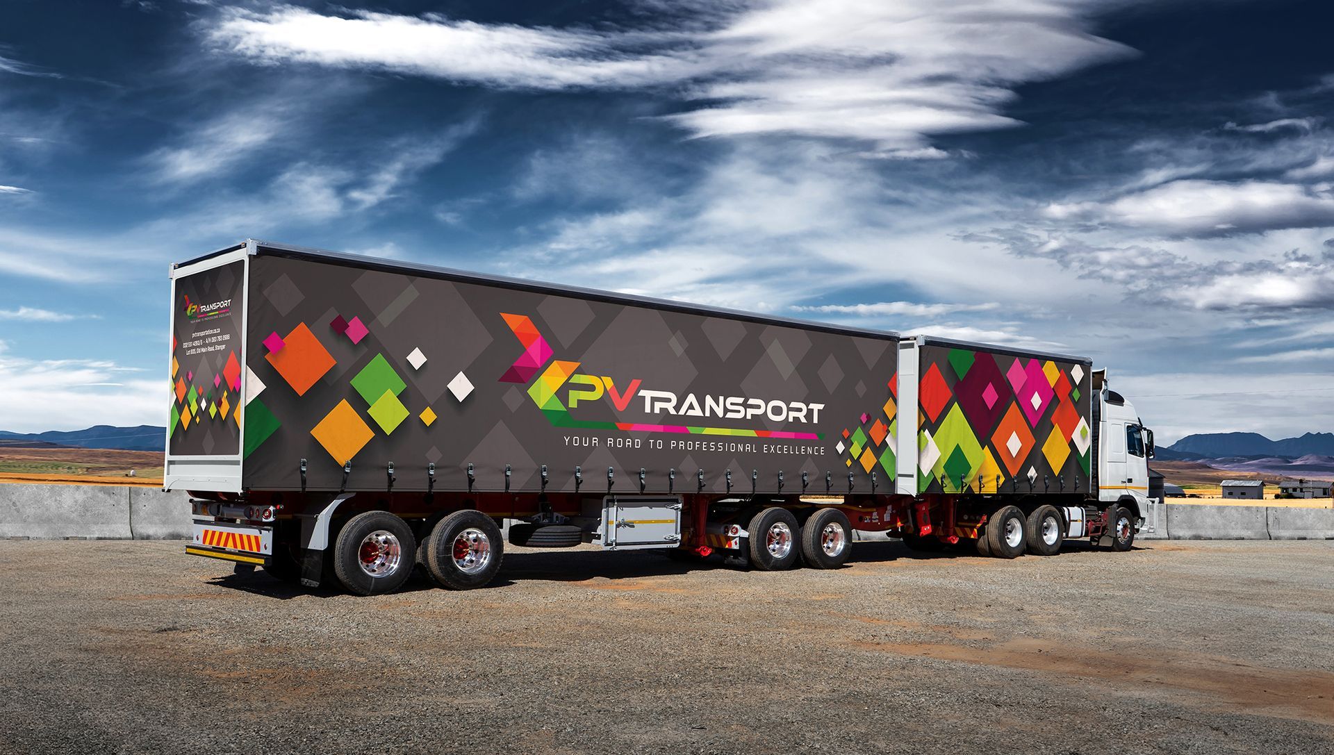 LKDA Drive Tautliner Printed Curtains