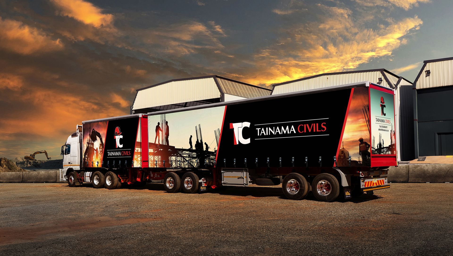 LKDA Drive Tautliner Printed Curtains