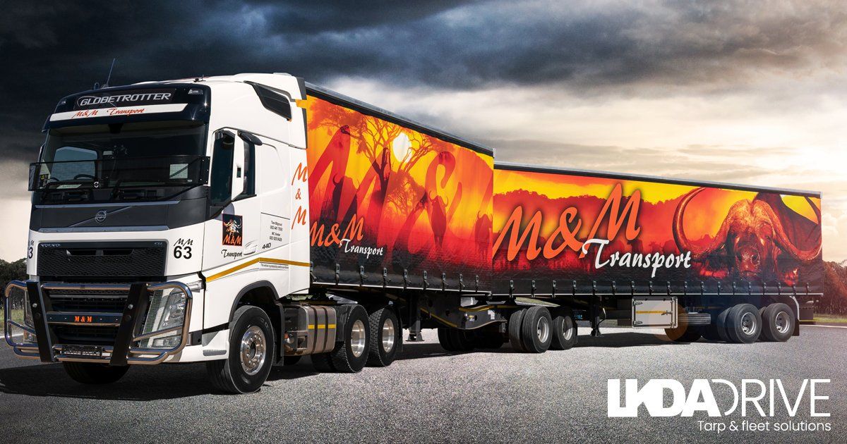 LKDA Drive - M&M Transport Branding Partner. Tautliner Trailer Curtains.