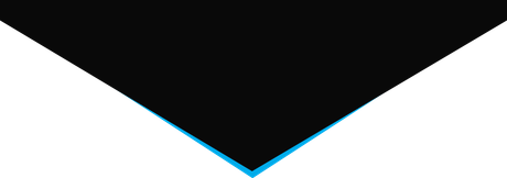 A black triangle with a blue border on a white background.