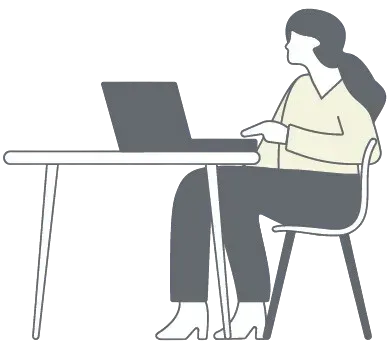 girl working on table