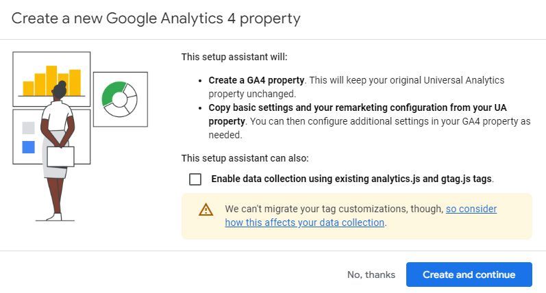 Google Analytics 4 Create GA4 Property