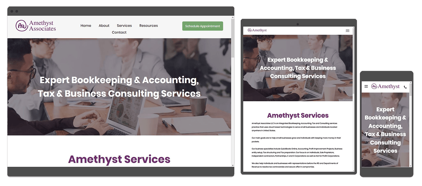 accountant responsive website