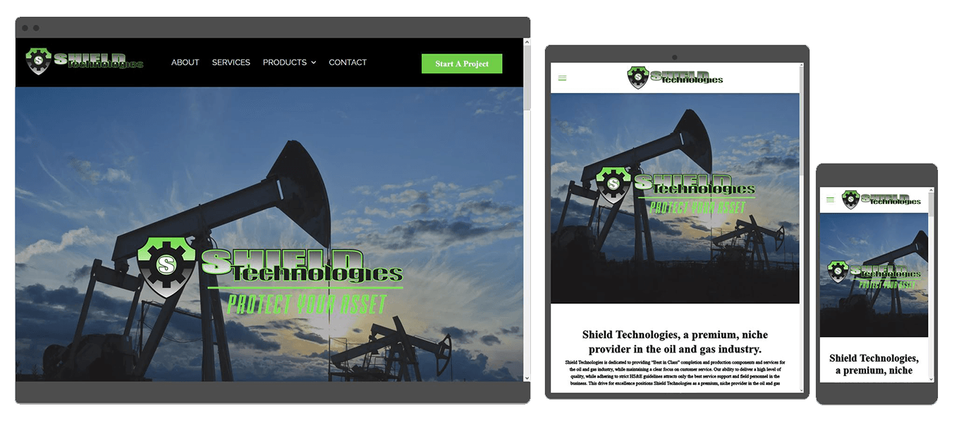 oil industry responsive website