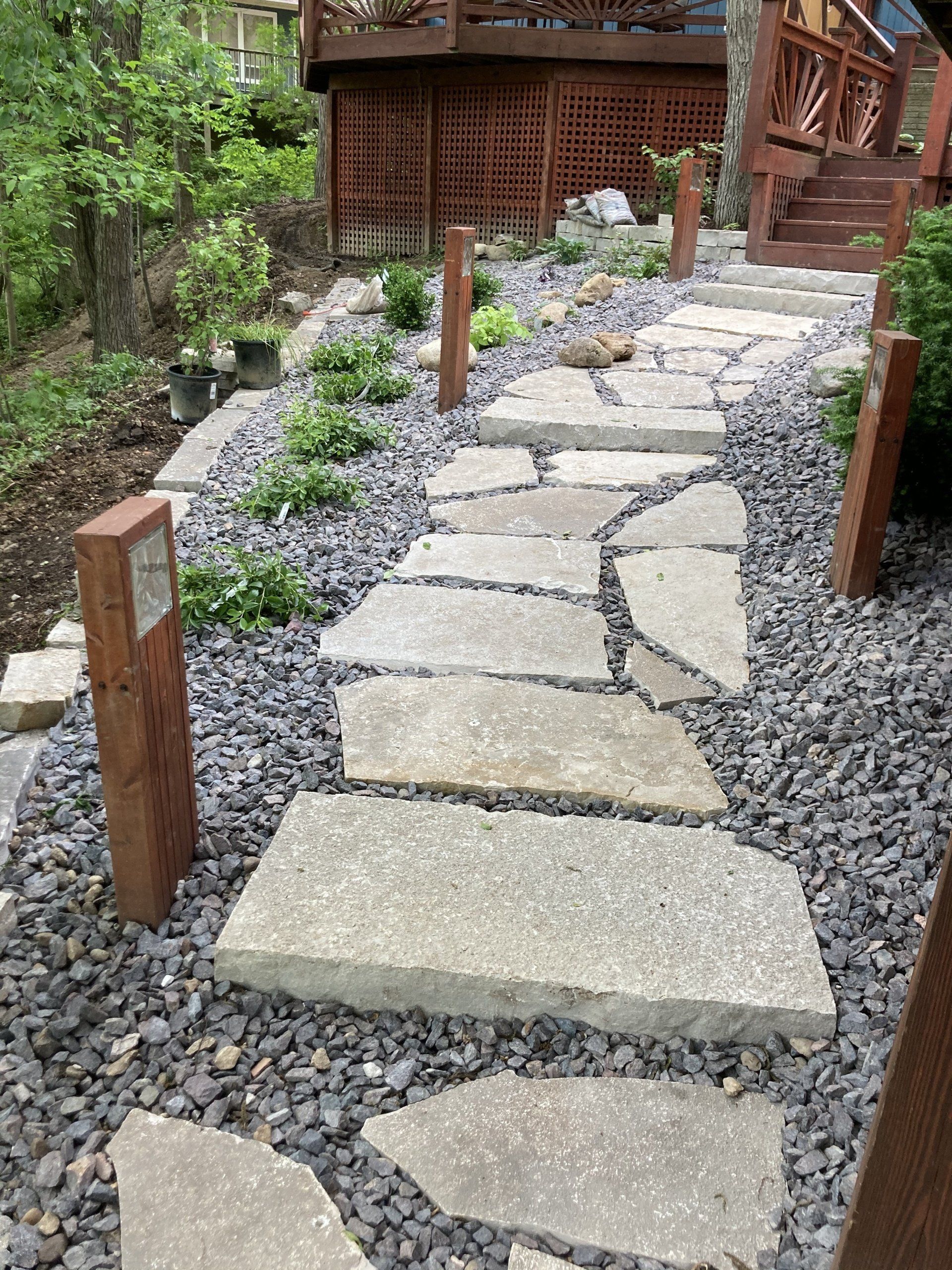 Flagstone pathway