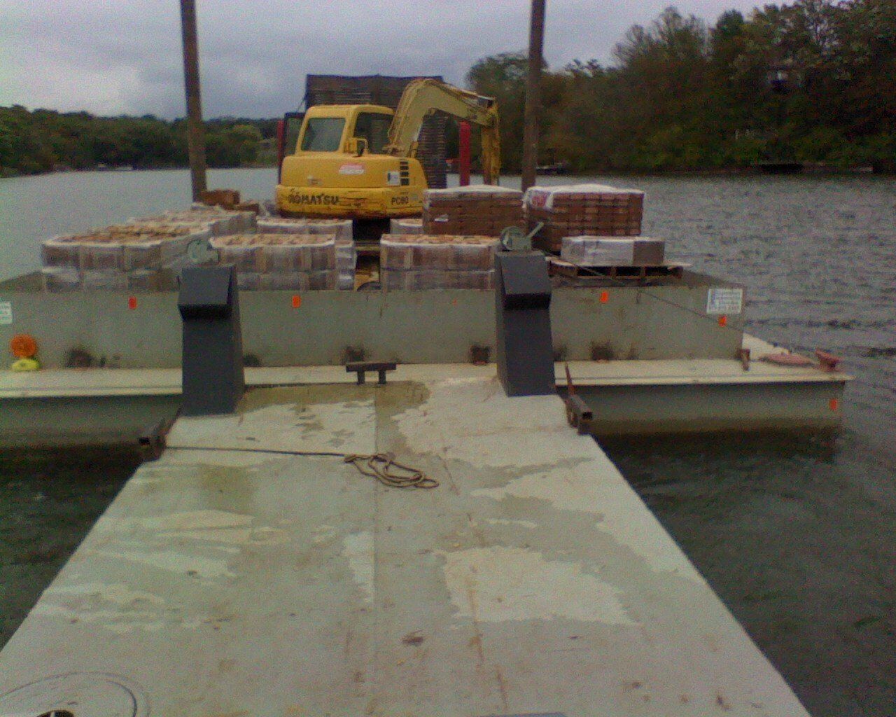 Barge landscape work