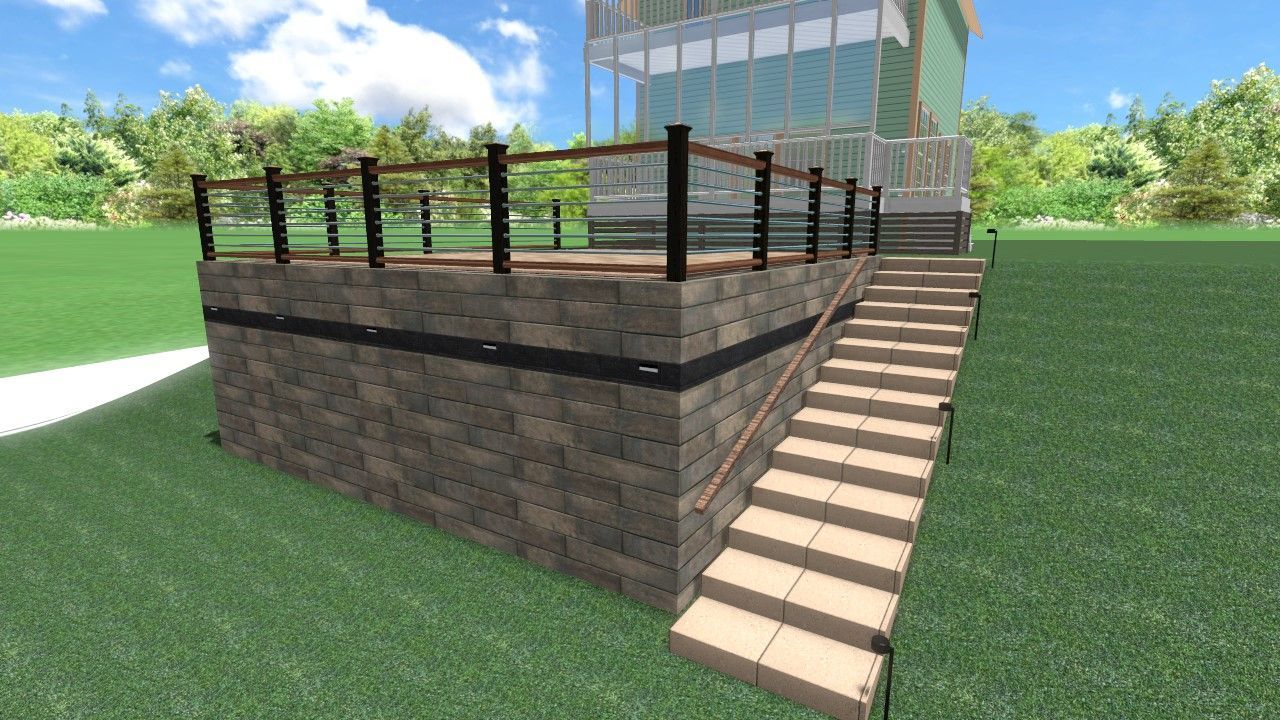 A brick house with a truck parked in front of it.