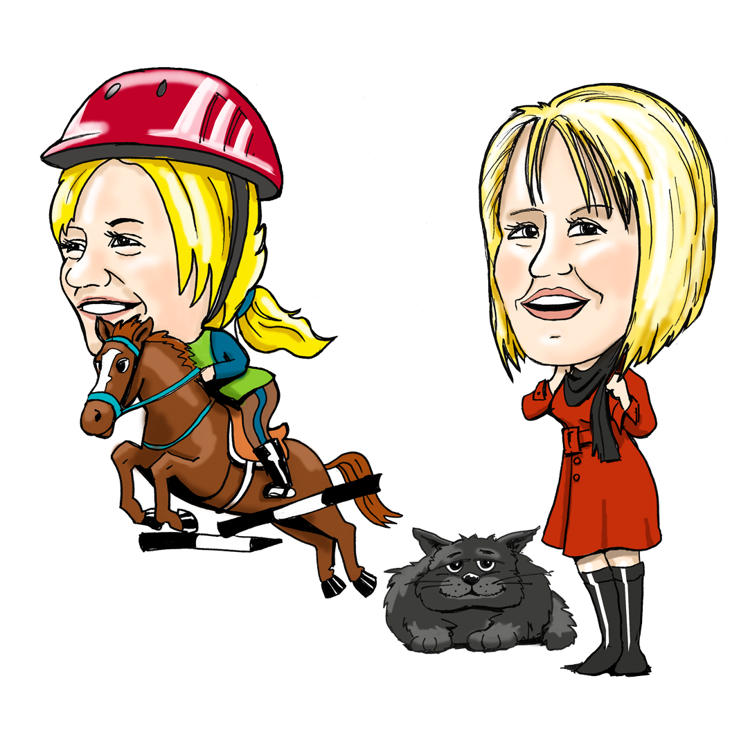 ladies_with_pet_cat_riding_a_horse