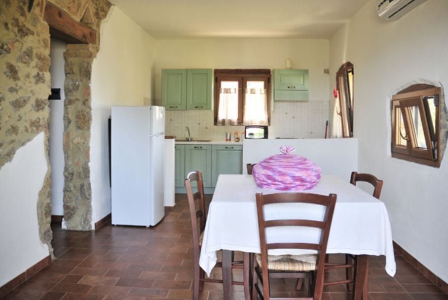 cucina di una stanza dell'agriturismo
