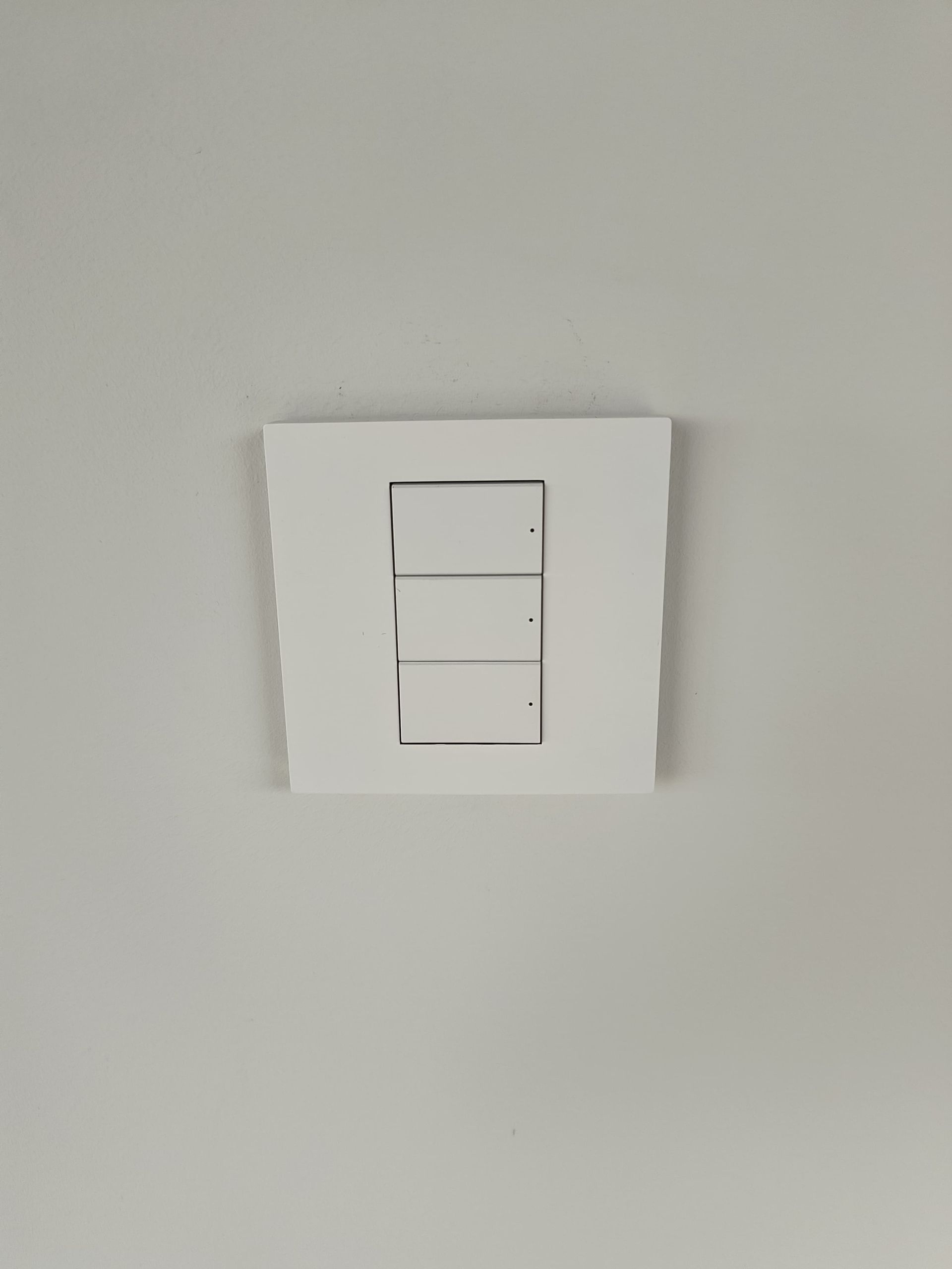 Photo of Installation of  Control4 wired smart lighting keypad faceplate