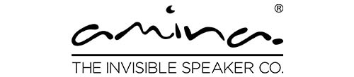 Amina Invisible Speakers Logo - a brand we partner with