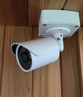 A photograph of a CCTV camera