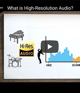 Screen shot of from the Sony explainer video; What is High-Resolution Audio?