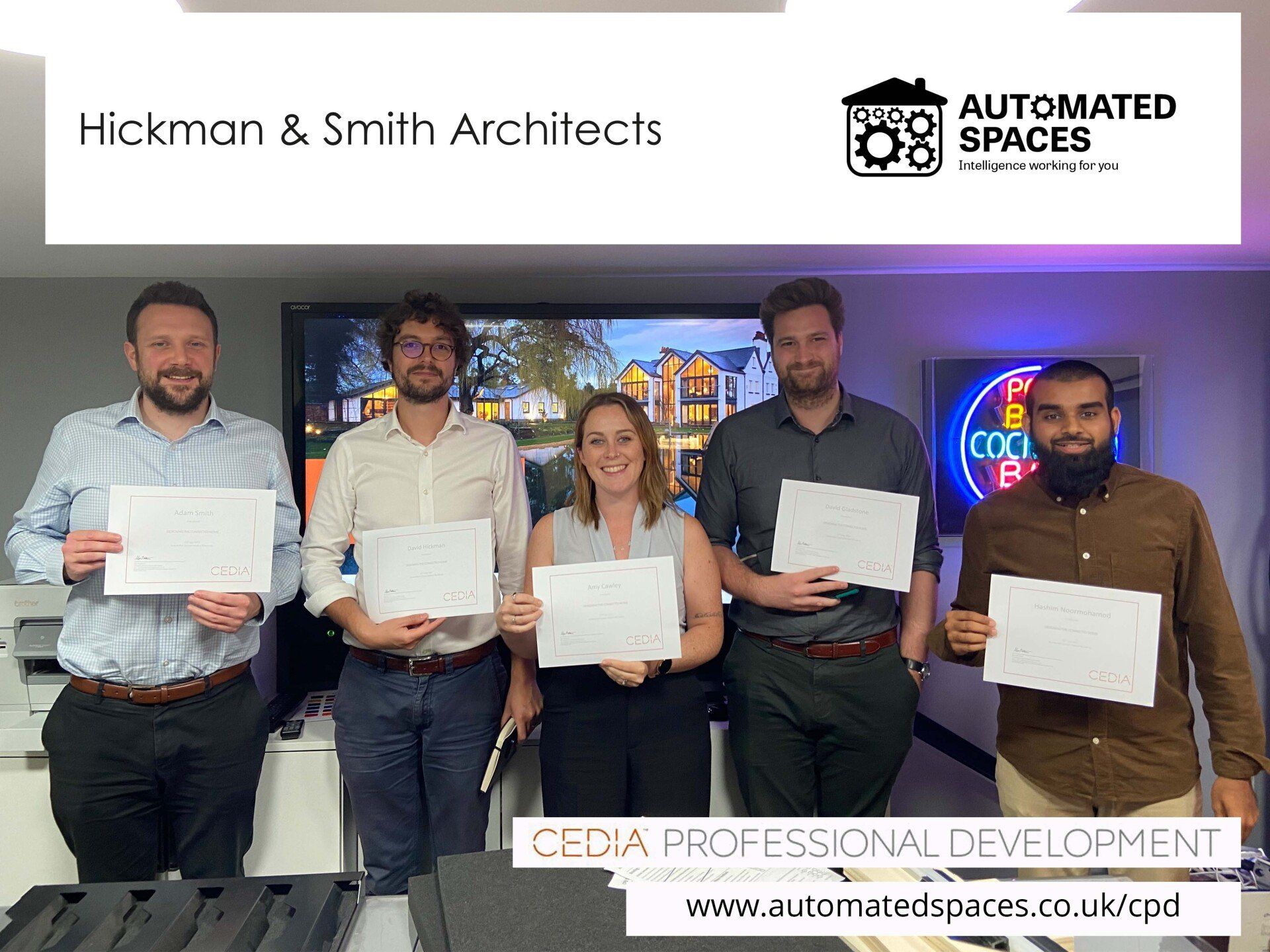 Photograph of Hickman and Smith Architects attending a CPD at Automated Spaces