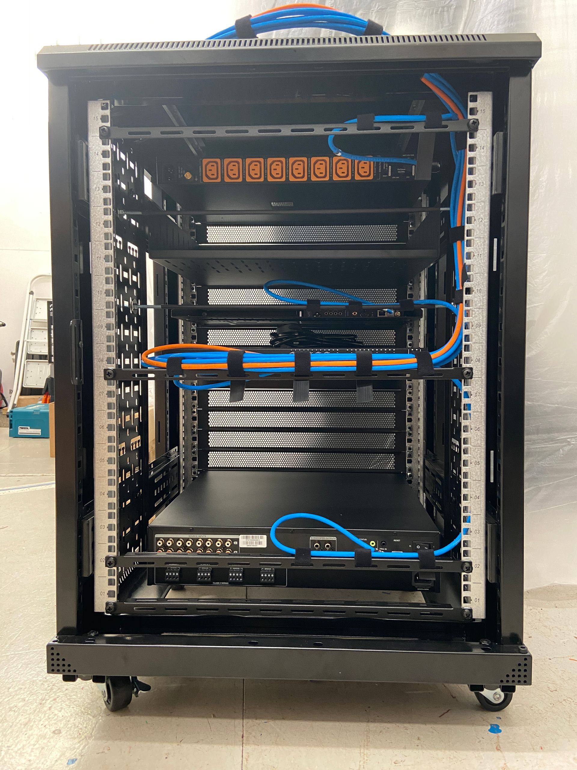 Photo of Cable lacing in rack