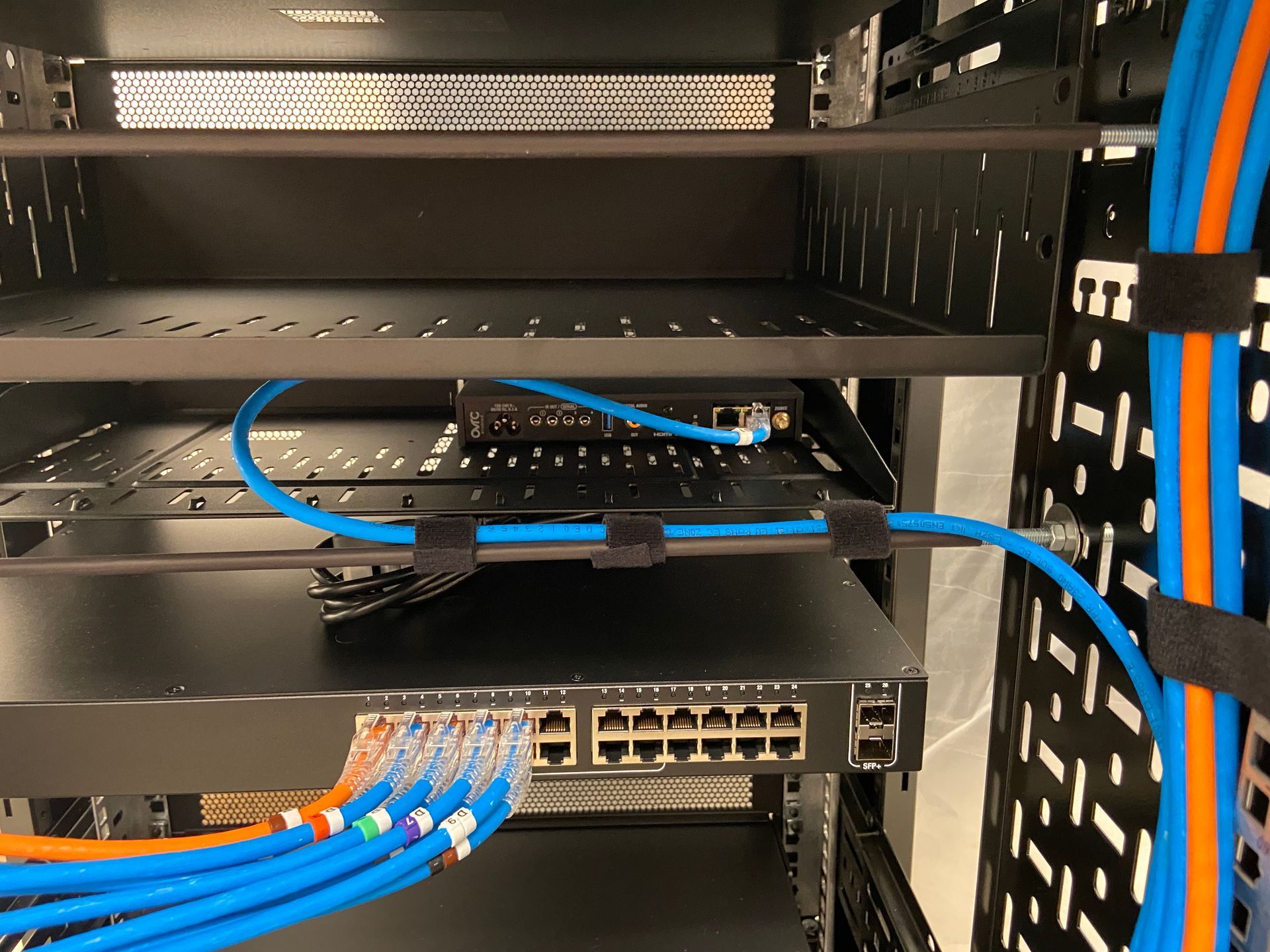 Photo of Cable lacing in rack