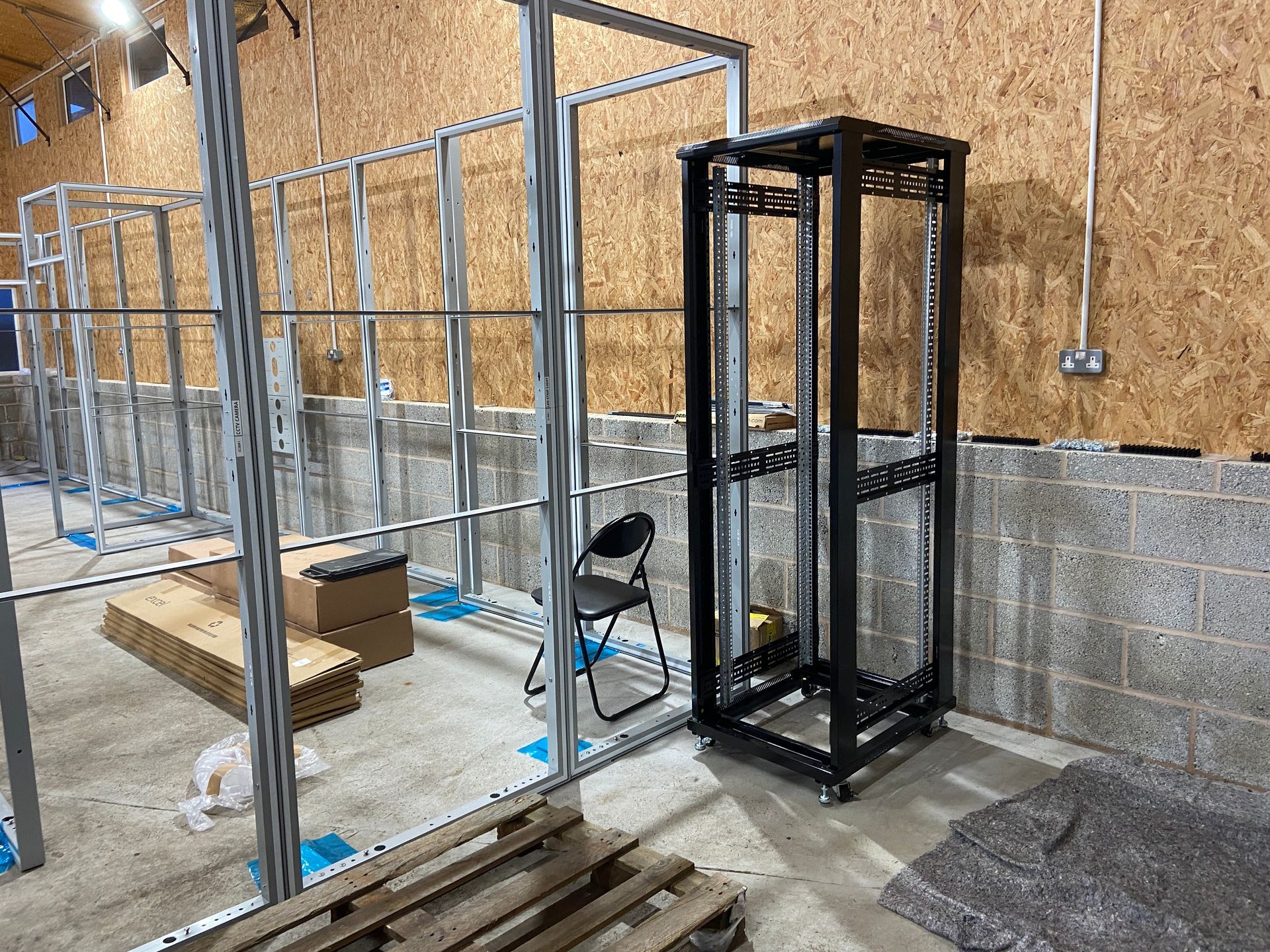 Photograph of first of 6 server racks