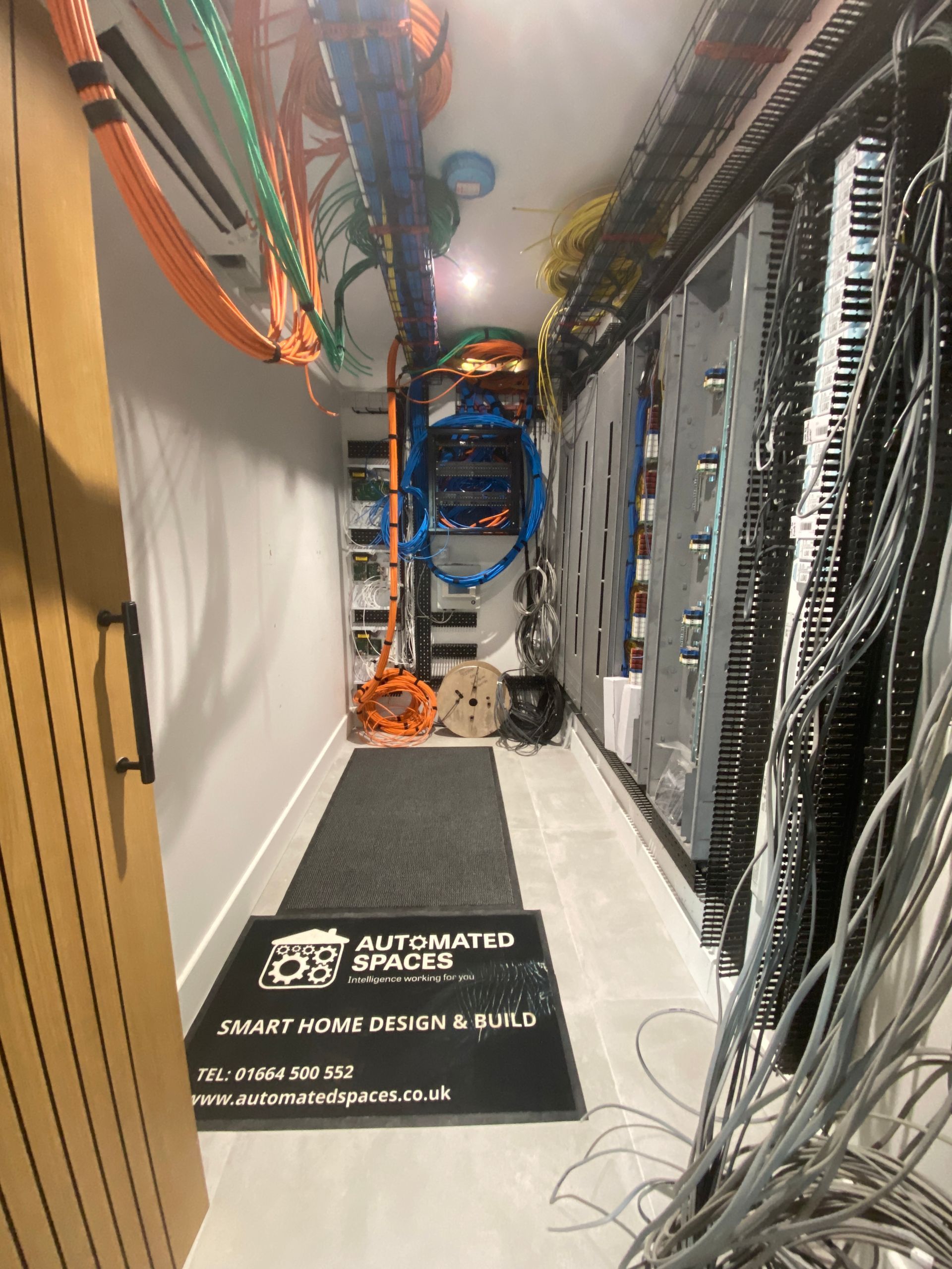 Photo of a server room in a house