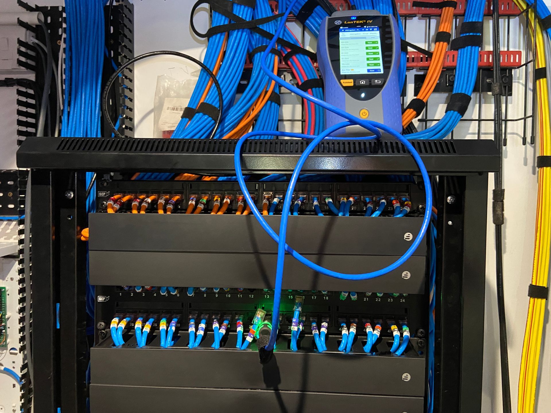 Photo of Verification testing of CAT6A data cables 