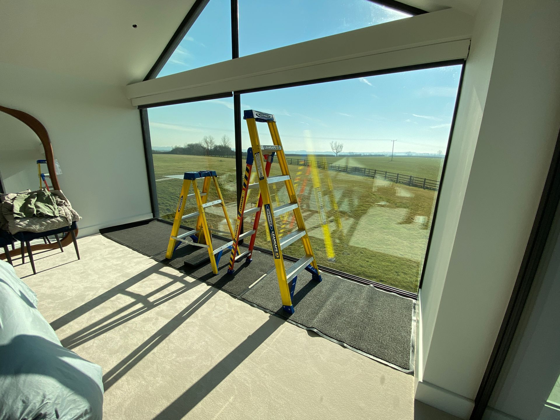 Photo of Installation of QMotion automated blind 